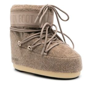 Moon Boot Icon Low sand Brown Felt Snow Boots 10-11.5US